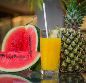 pineapple and watermelon