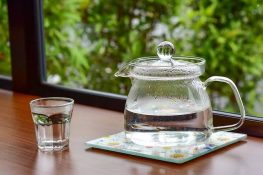 A jug of hot water