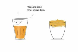 content marketing with two glasses o the same drink