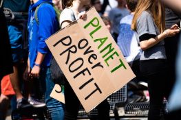 Global warming placard