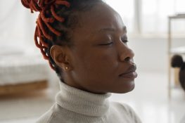 A meditating woman - training your Brain.