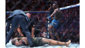 Israel-Adesanya after knocking out Pereira