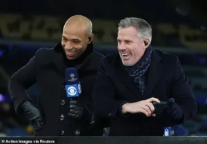 Thierry Henry and Jamie Carragher on Champions league punditry duty