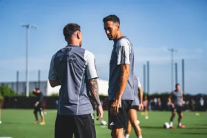 Messi and Sergio Busquets