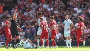 Mac Allister red card
